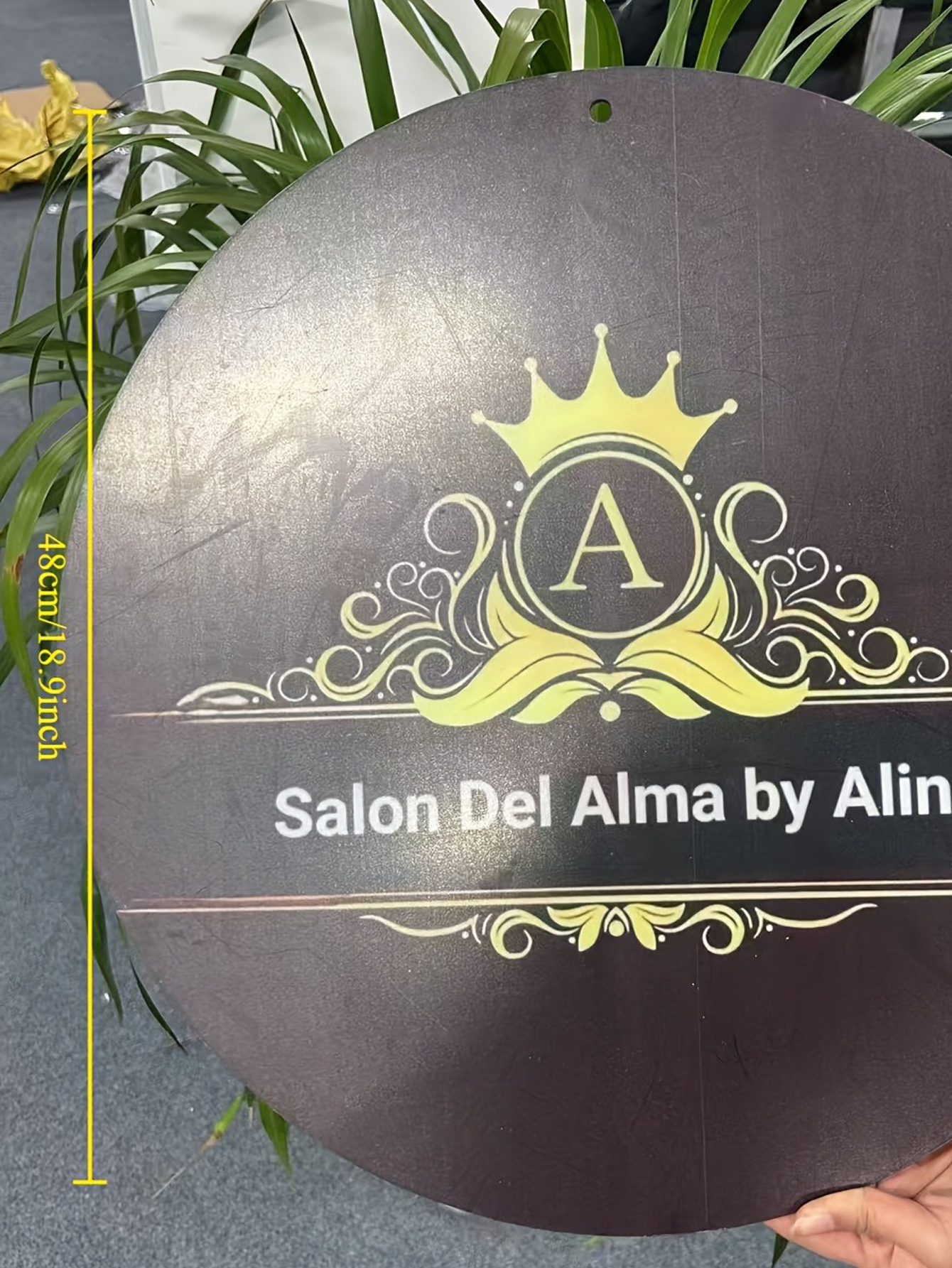 Customized Circular Acrylic Doorplate Logo